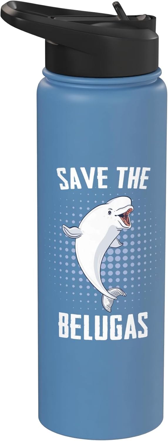 Botella de agua aislada de acero inoxidable beluga