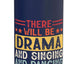 Botella agua acero inox aislada con drama canto baile