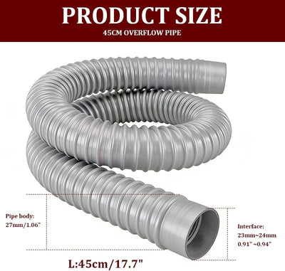 Tubo desagüe flexible lavabo 450mm universal