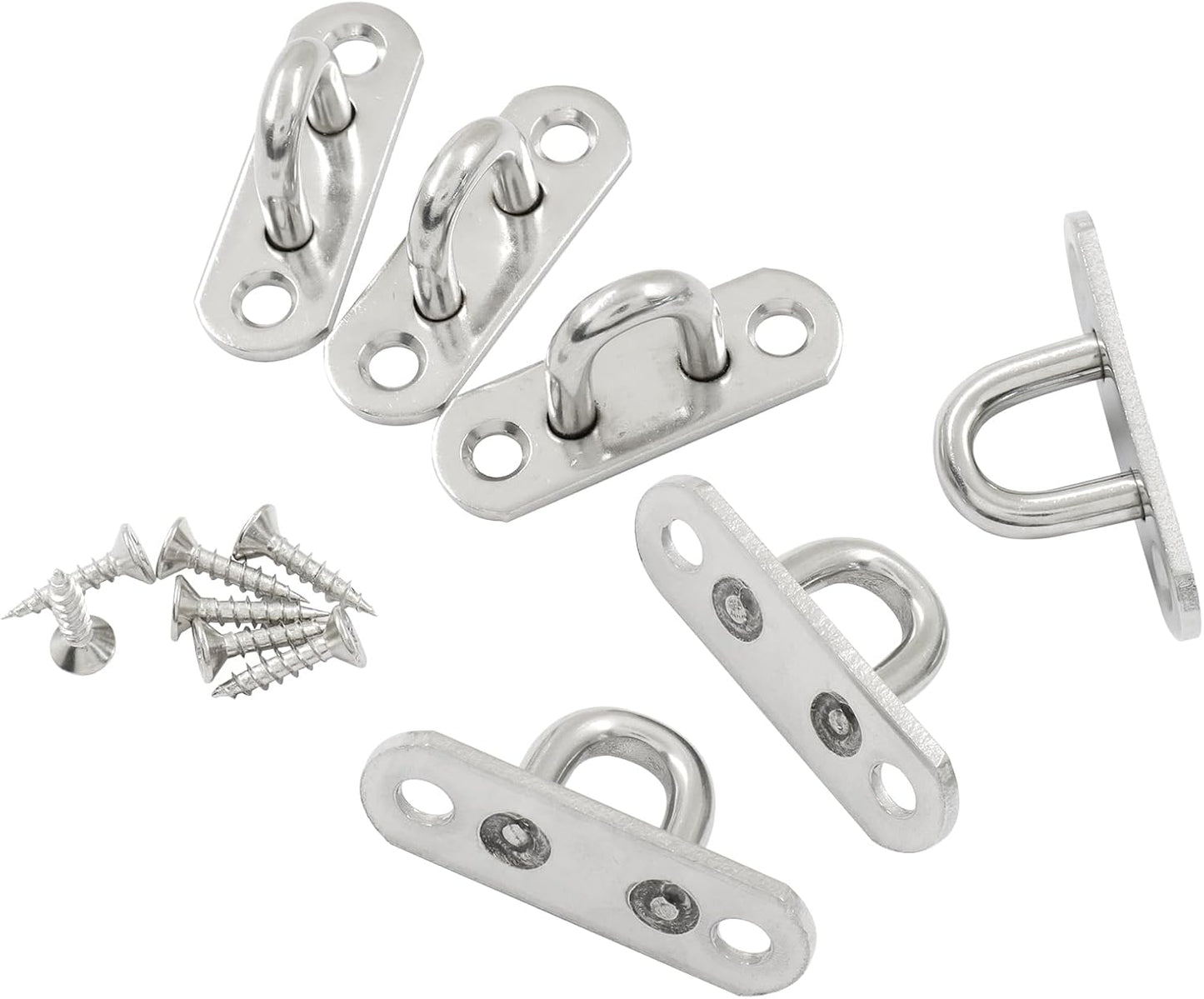 Pack 10 ganchos acero inox 304 para placa ojo pared techo