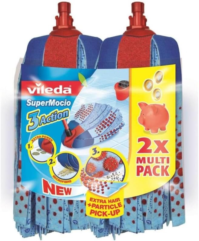 Recambio cabezal trapeador SuperMocio 3Action XL pack 2