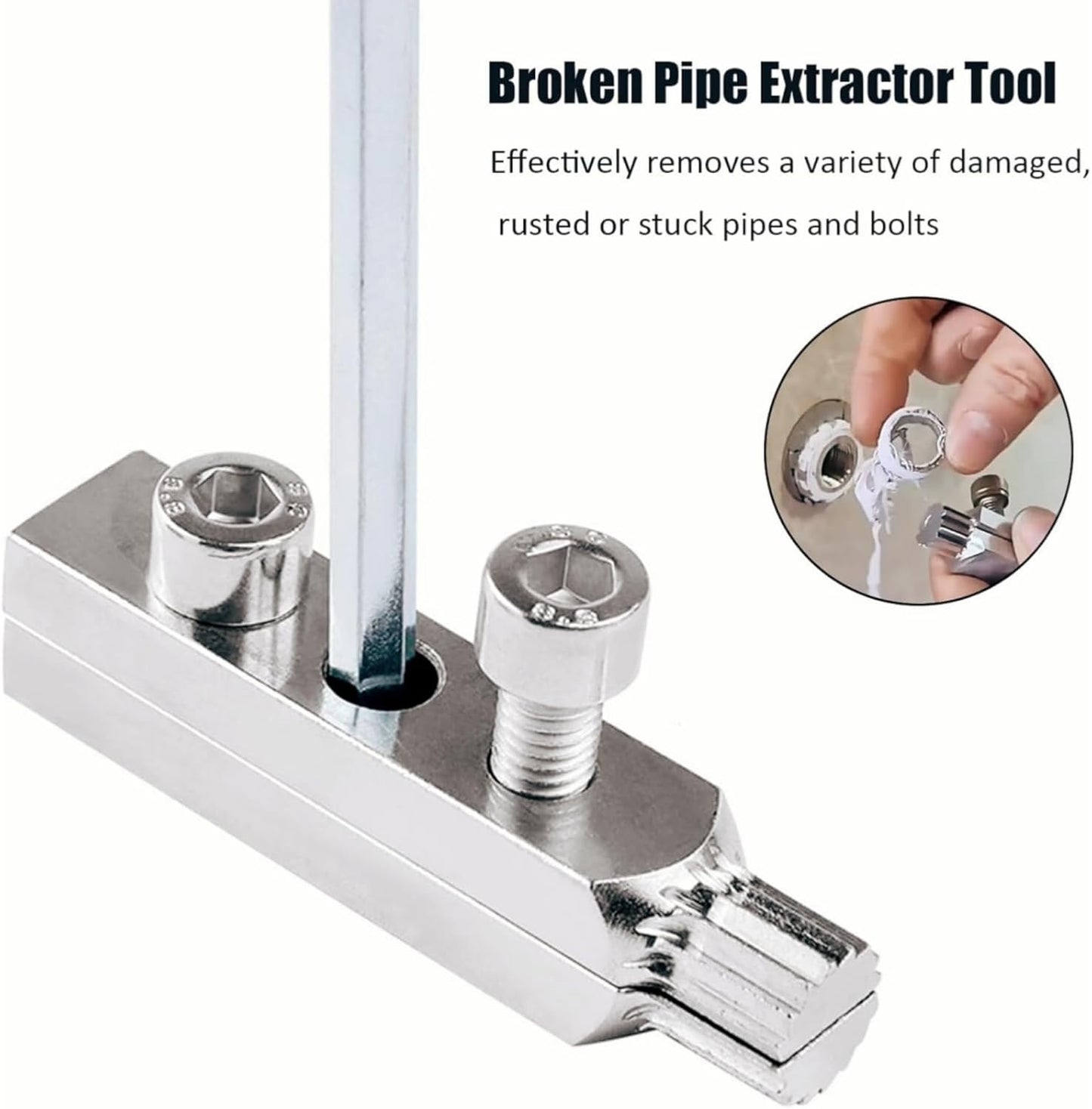Extractor tubos 1/2-3/4 pulg metal resistente mango multifuncion