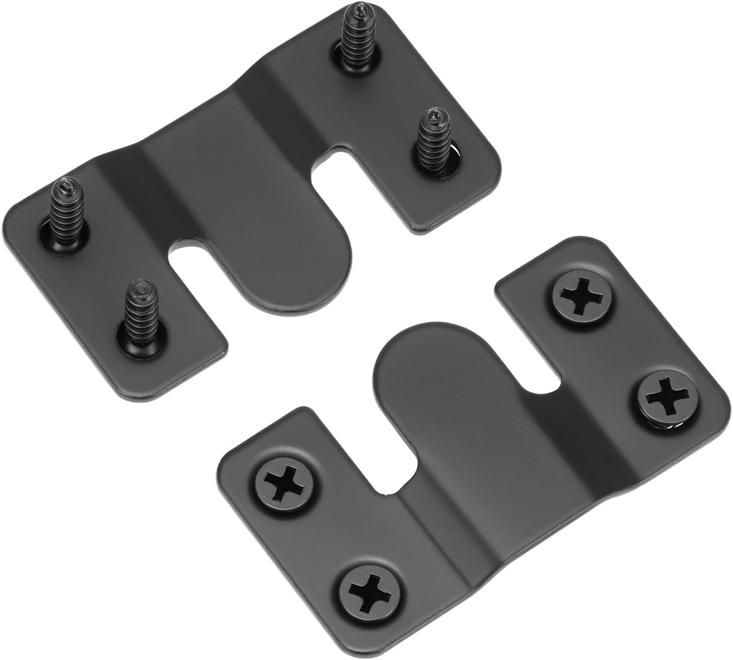 Soporte empotrado set 12 hebillas negras acero inox