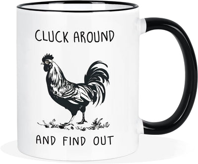 Taza de café divertida de pollo 11 oz, regalo de cumpleaños para mujer