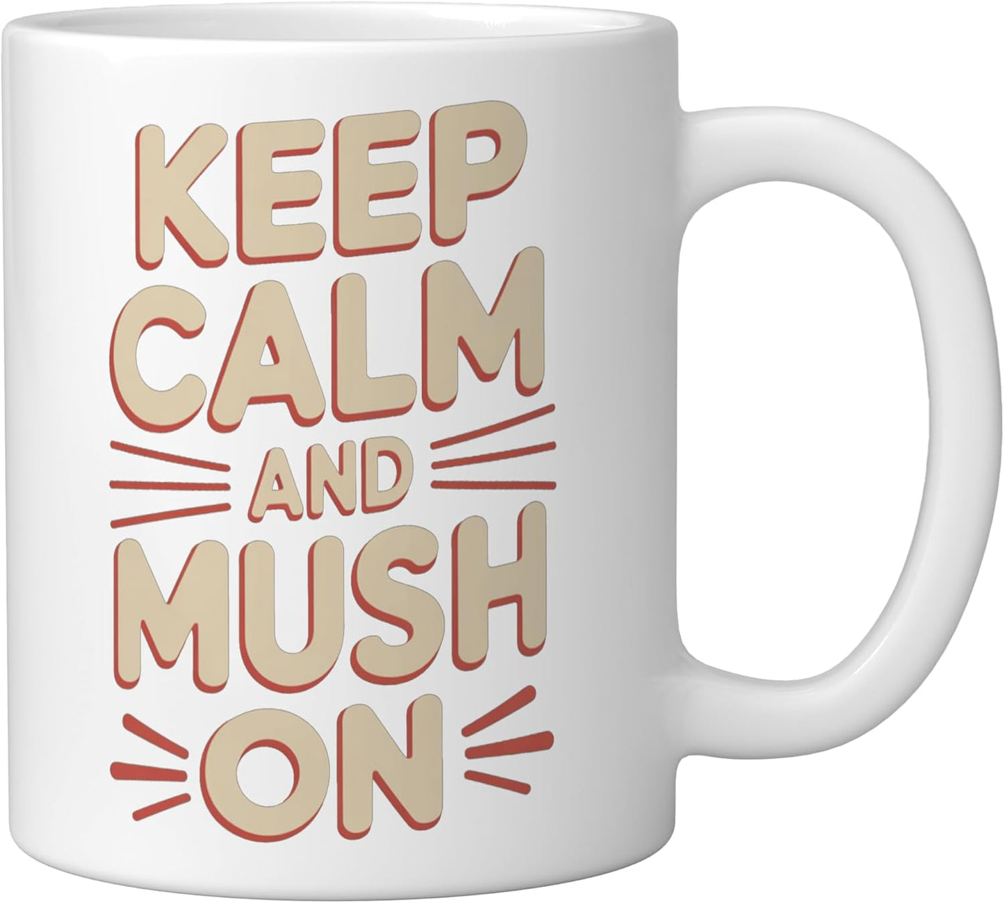Taza Cerámica Husky Retro Blanca