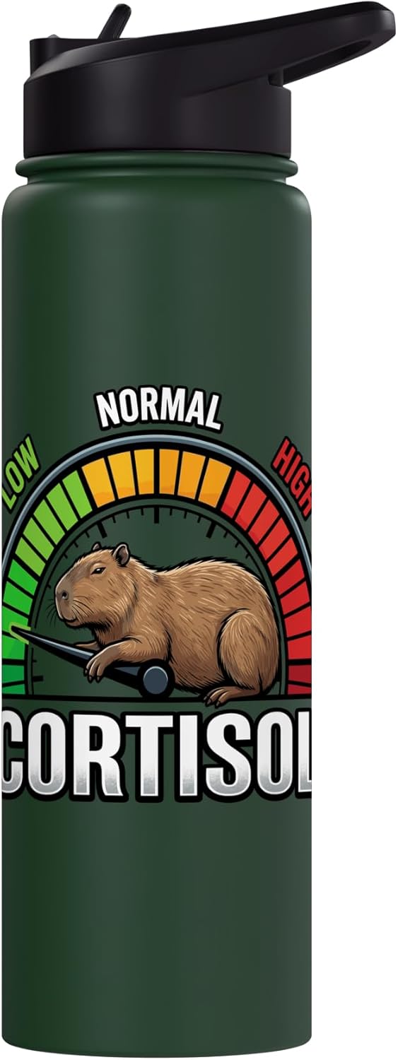 Botella de agua acero inoxidable sin estrés para hombres y mujeres
