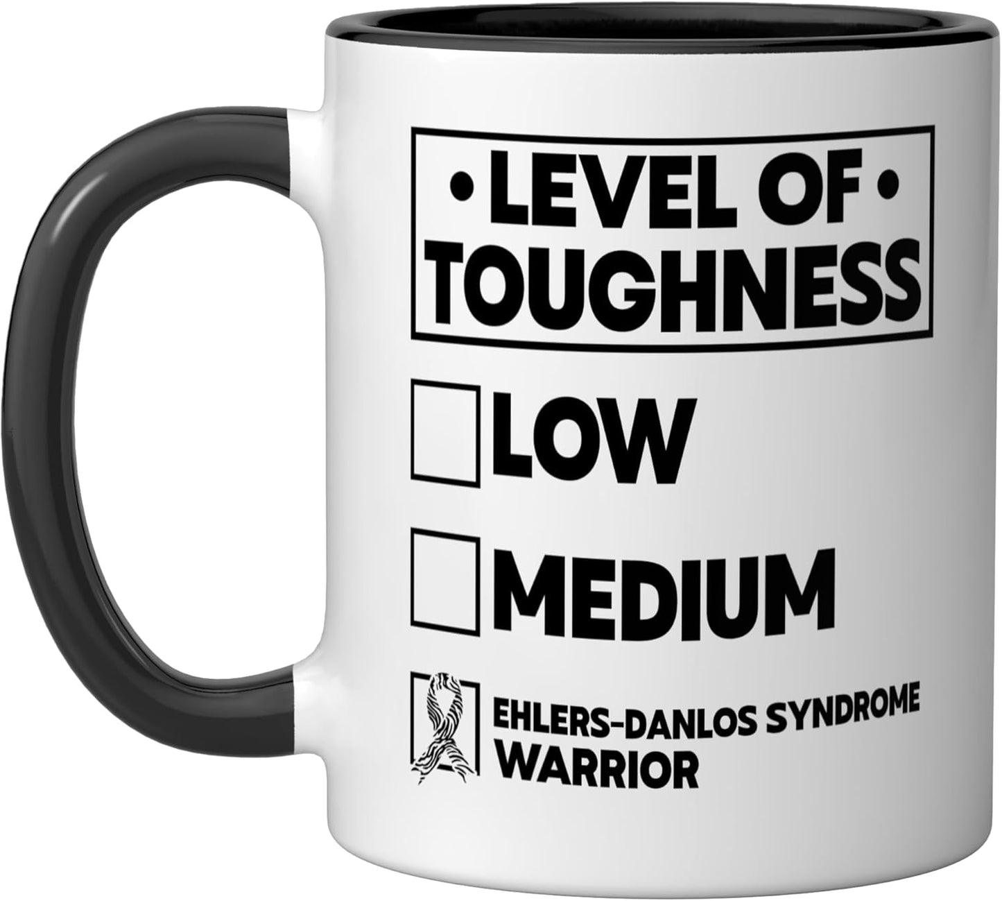 Taza Cerámica EDS Warrior Negro/Blanco