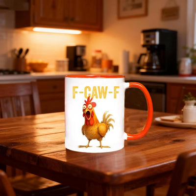 Taza de café de cerámica divertida para pollos 11 oz