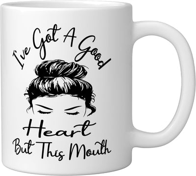 Taza de cerámica para cabello desordenado con mensaje divertido