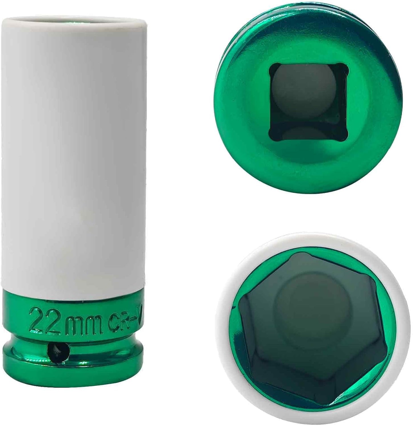 Socket impact 22mm acero cr-mo para llantas automotriz