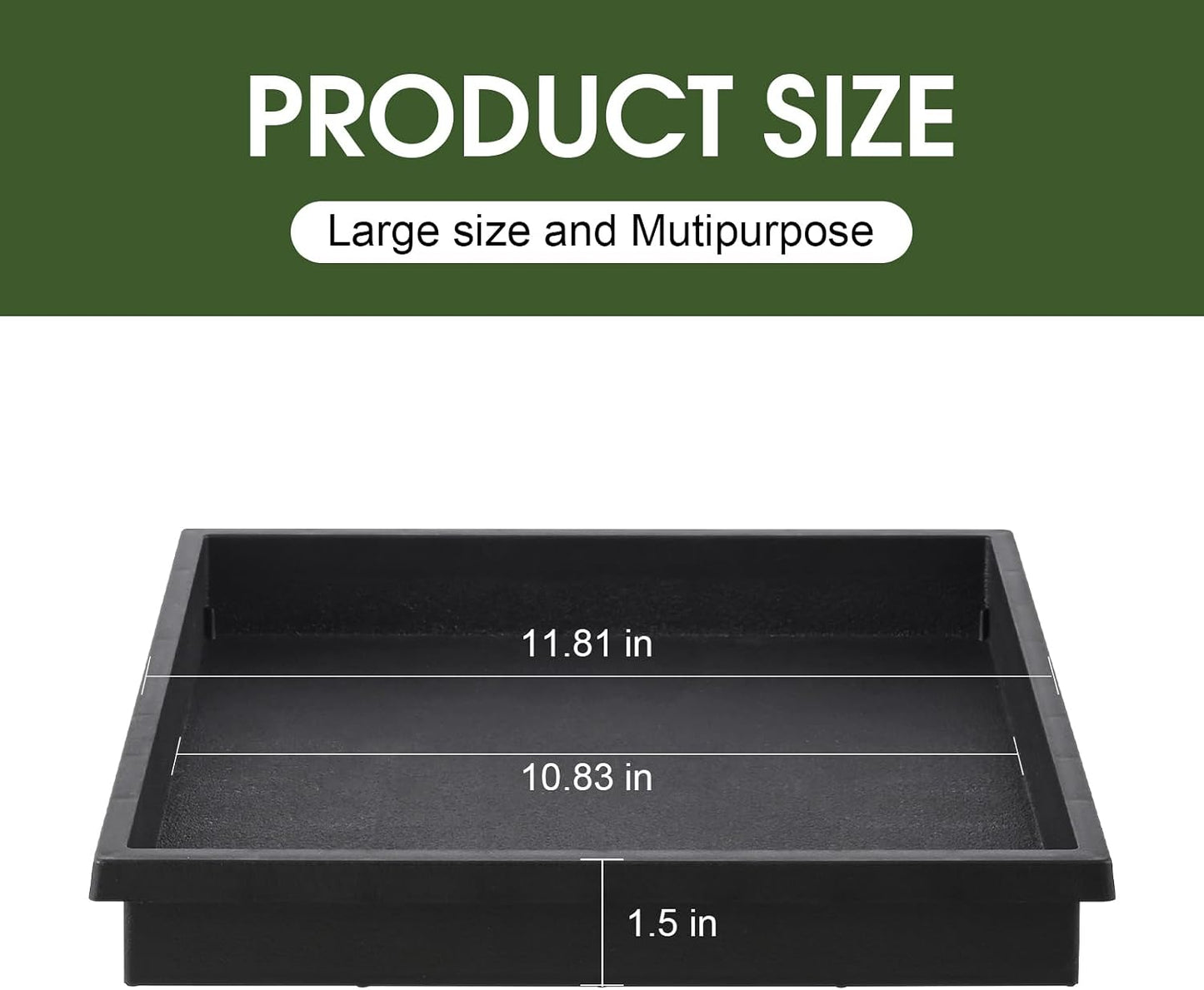 Platillo Cuadrado para Plantas 12pulg Set 2 Plástico Resistente