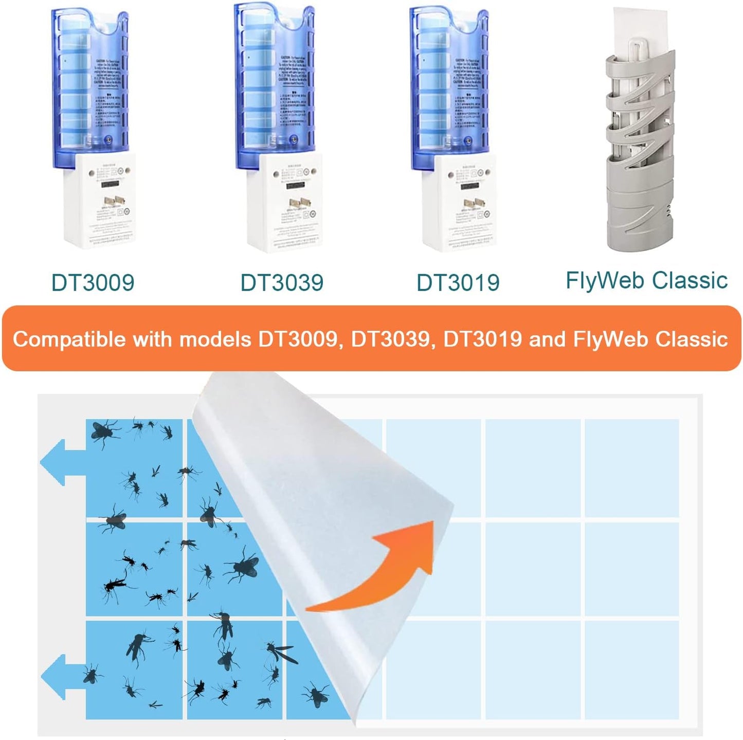 20 Tableros Pegamento Repuesto DynaTrap DT3009