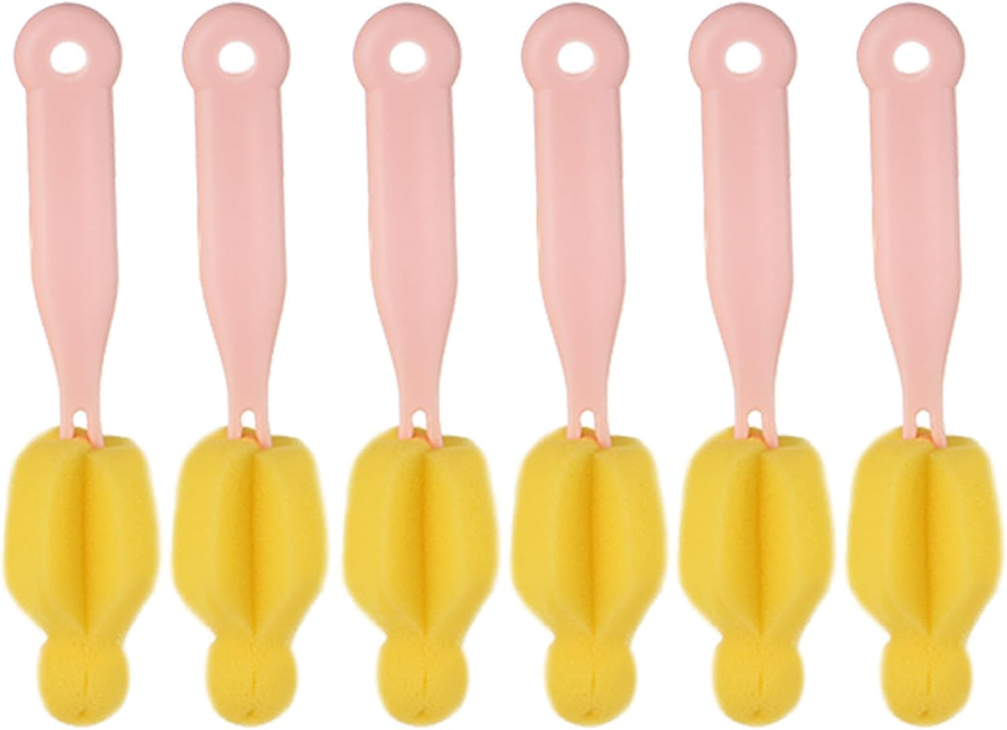 Limpiador pezones botella cepillo esponja rosa