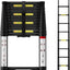 Escalera telescópica aluminio 12.5ft 2 estab 330lb plegable