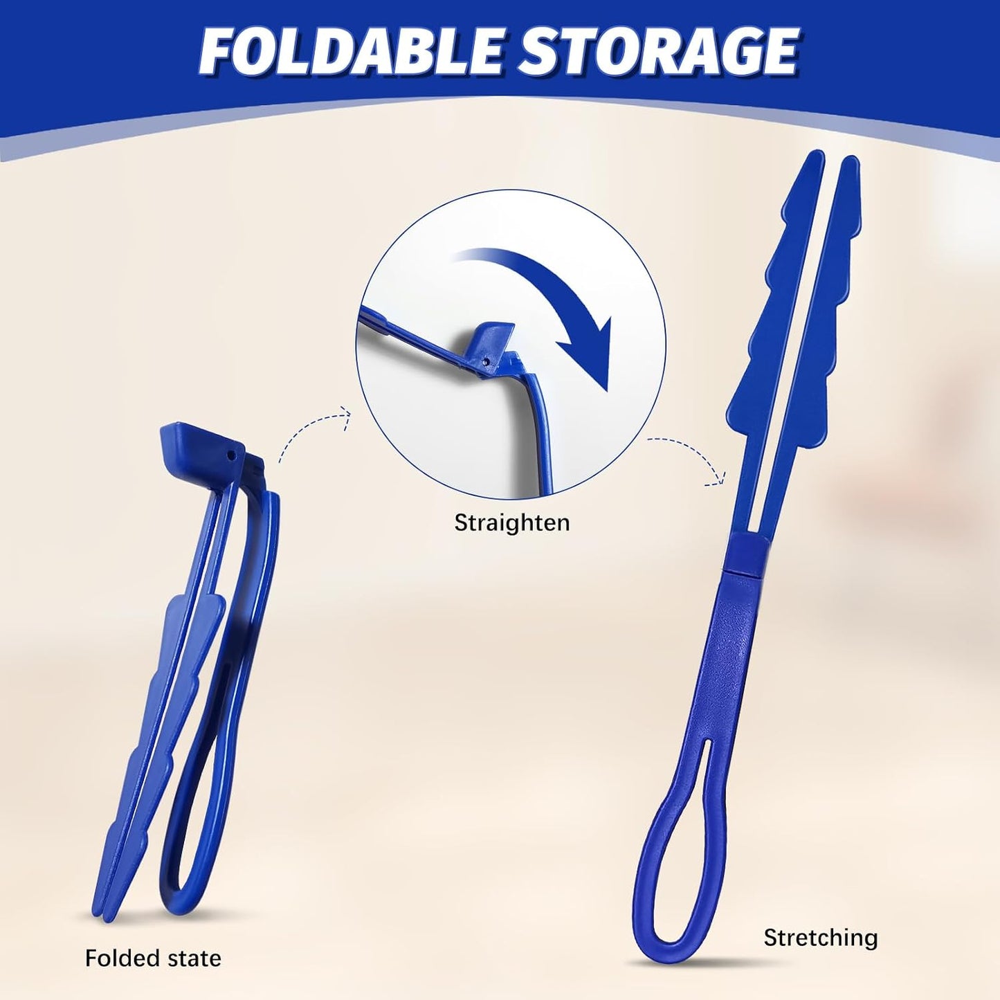 Mango extensor trapeador ajustable azul