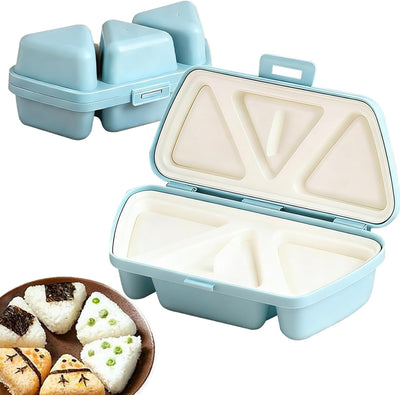 Molde onigiri 6 en 1 azul multifuncional para hogar y picnic