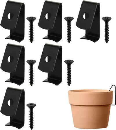 6 Pzas Clips Terracota para Macetas 5-8pulg Colgar Pared Jardín
