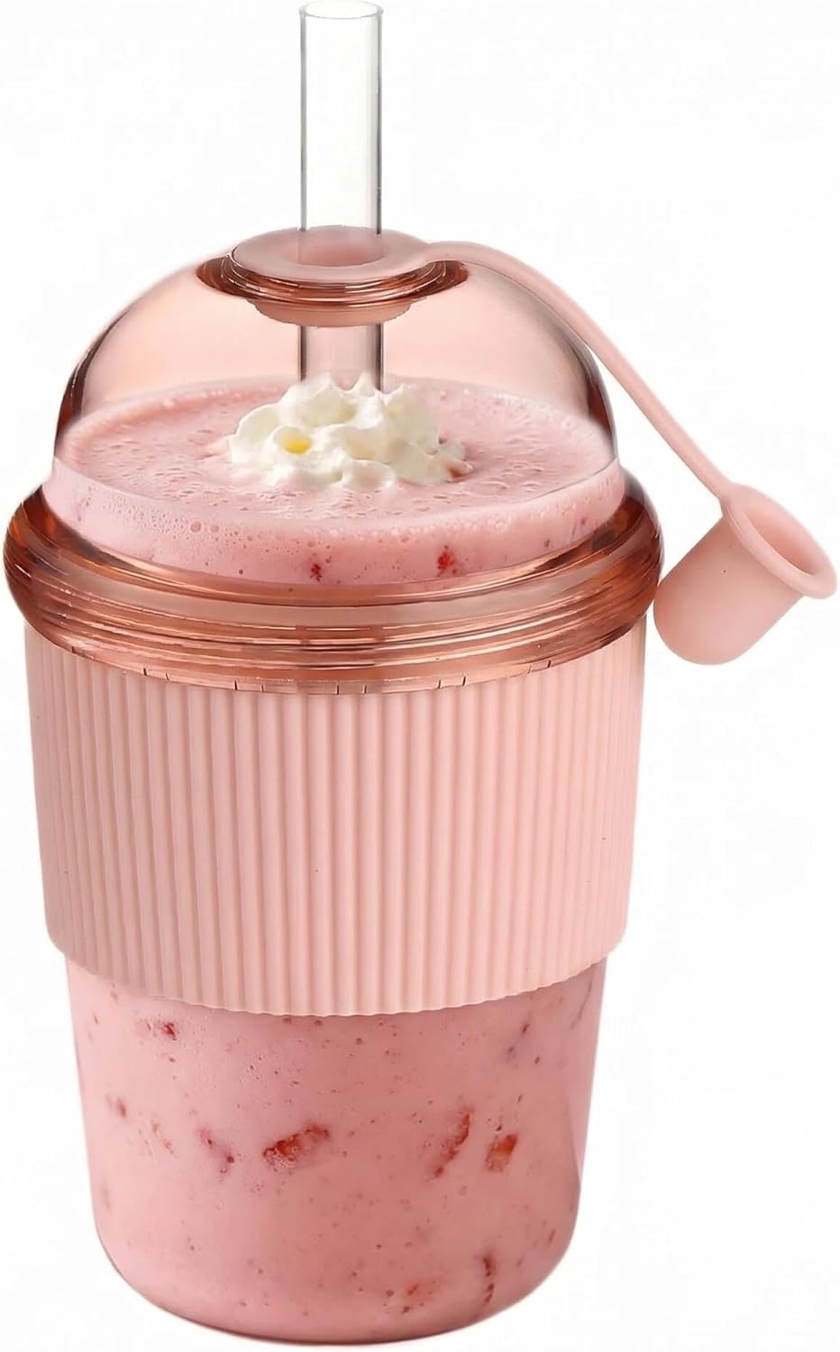 Tazas de café Ices reutilizables 14 oz con tapas y pajitas