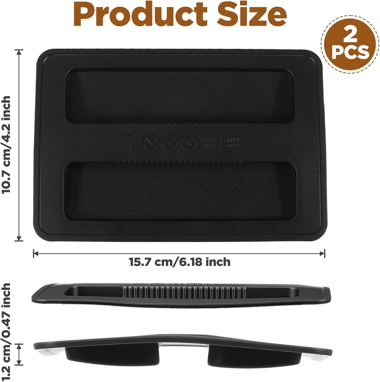 2 Cubiertas Tostadora Silicona 5.98x4.13pulg
