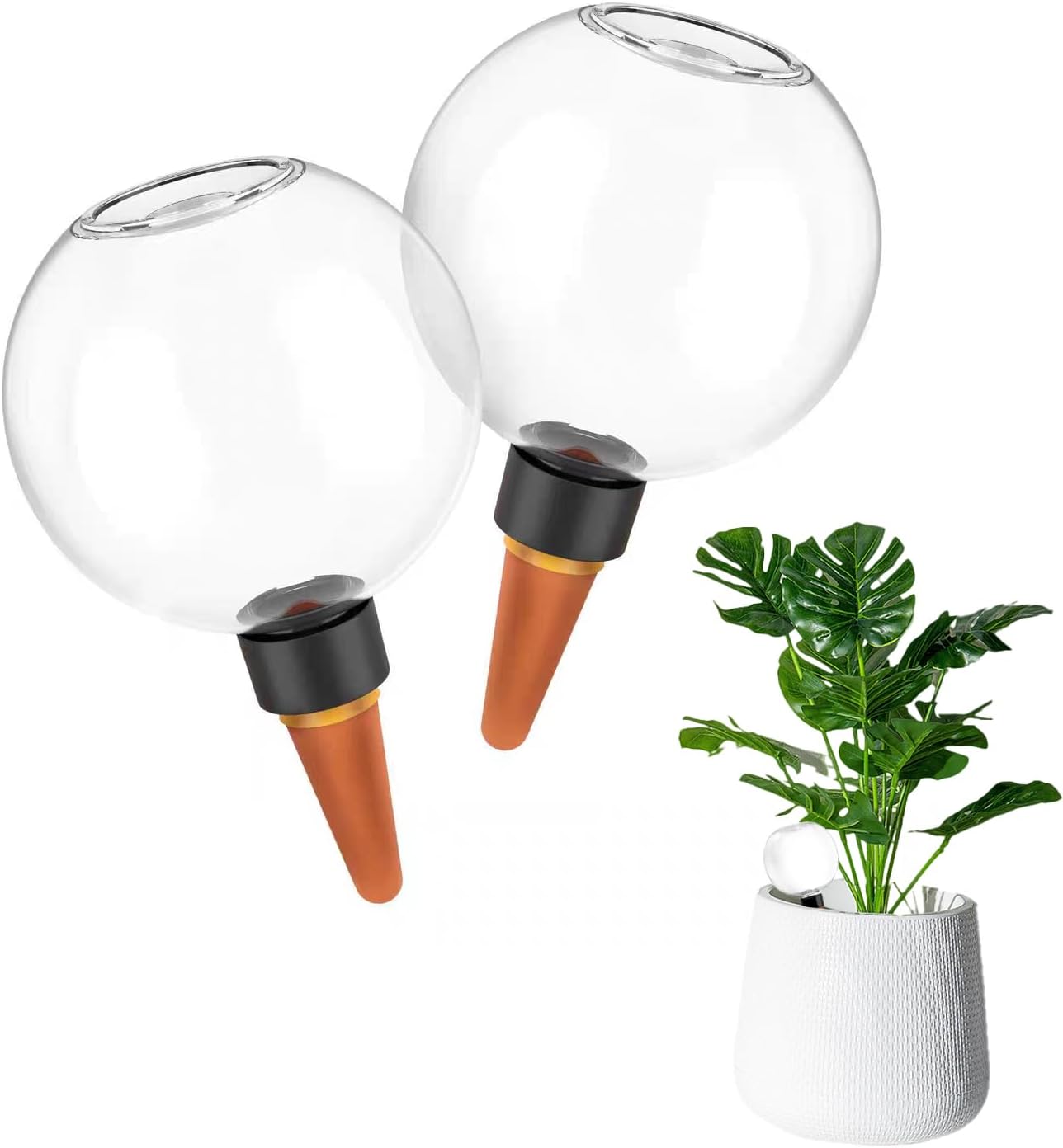 2 Globos Riego Automático Plástico 17oz Liberación Lenta