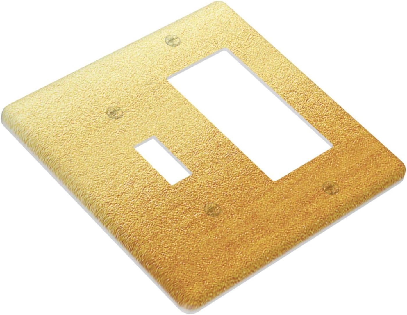 Placa cubierta interruptor dorada 2 bandas decorativa