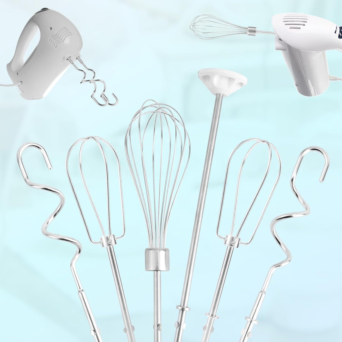 Set 6 Accesorios Batidora Mano Acero Inox