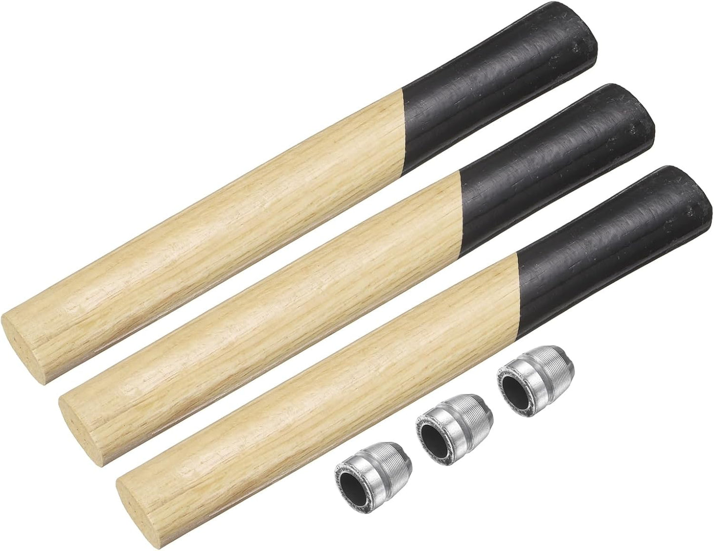 3 Pzas Mango Martillo Madera 11.4pulg Cuñas Redondas Carpintería