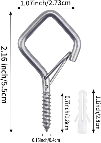 Ganchos acero inox para colgar luces interiores