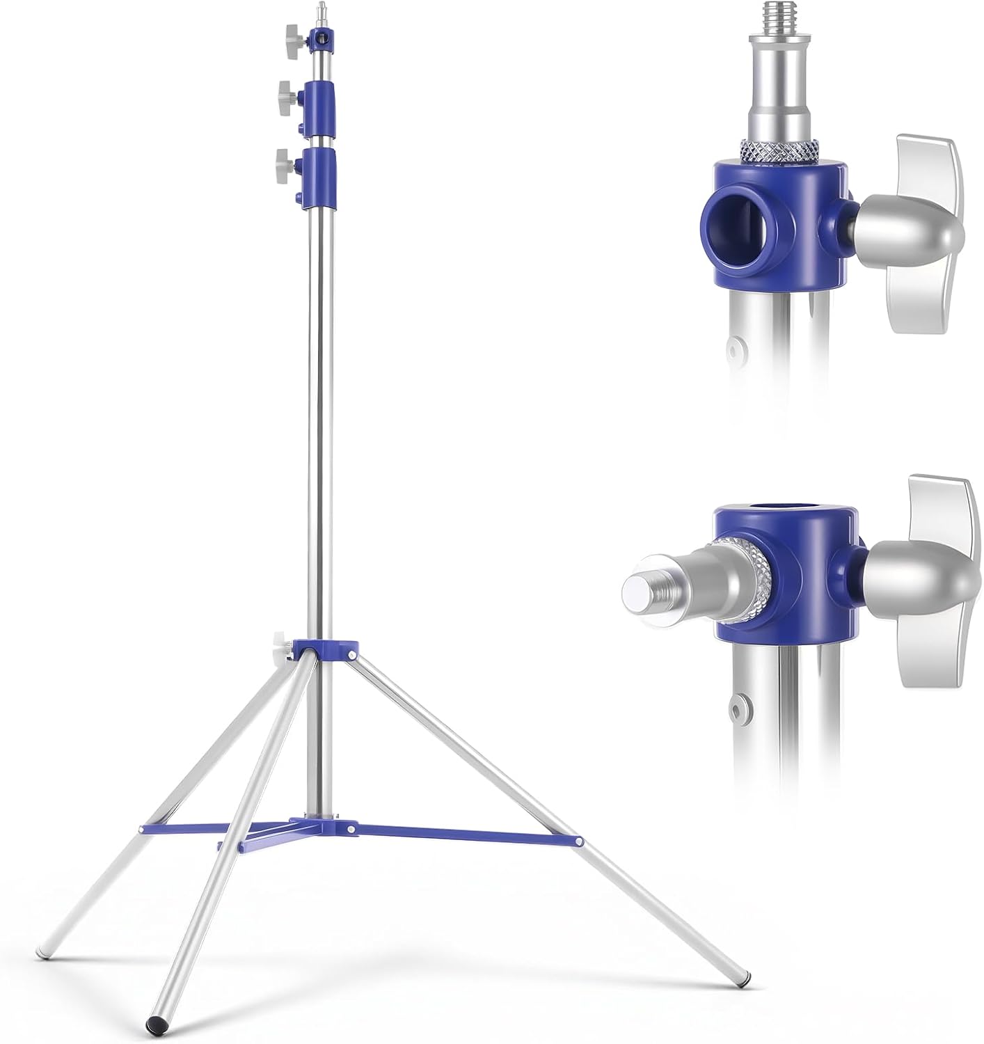 Soporte luz foto acero inox 10.5ft ajustable 1/4-3/8