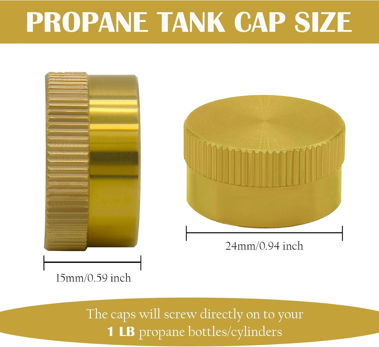 Tapa tanque propano latón macizo universal 1lb set 12