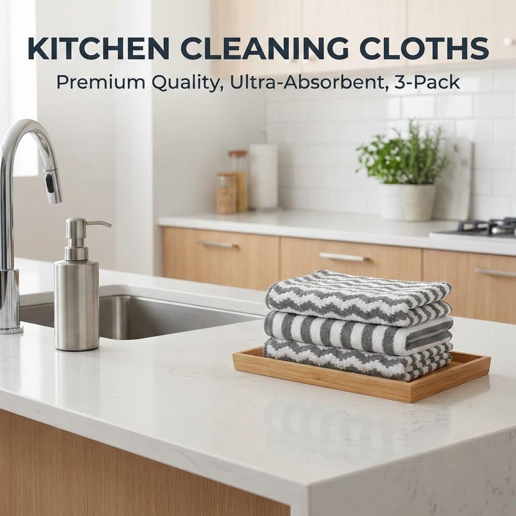 Toallas de cocina modernas altamente absorbentes reutilizables para platos encimeras y secado