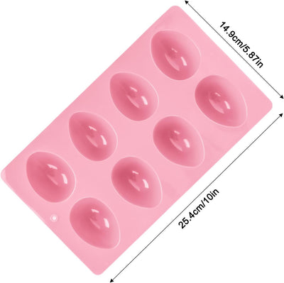 3 Moldes Silicona Huevos Pascua 8 Cavidades para Hornear