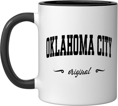 Taza cerámica Oklahoma City Design College Oklahoma Negro/Blanco