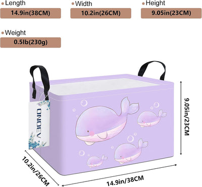 Cesta rectangular para ropa sucia niños impermeable morado