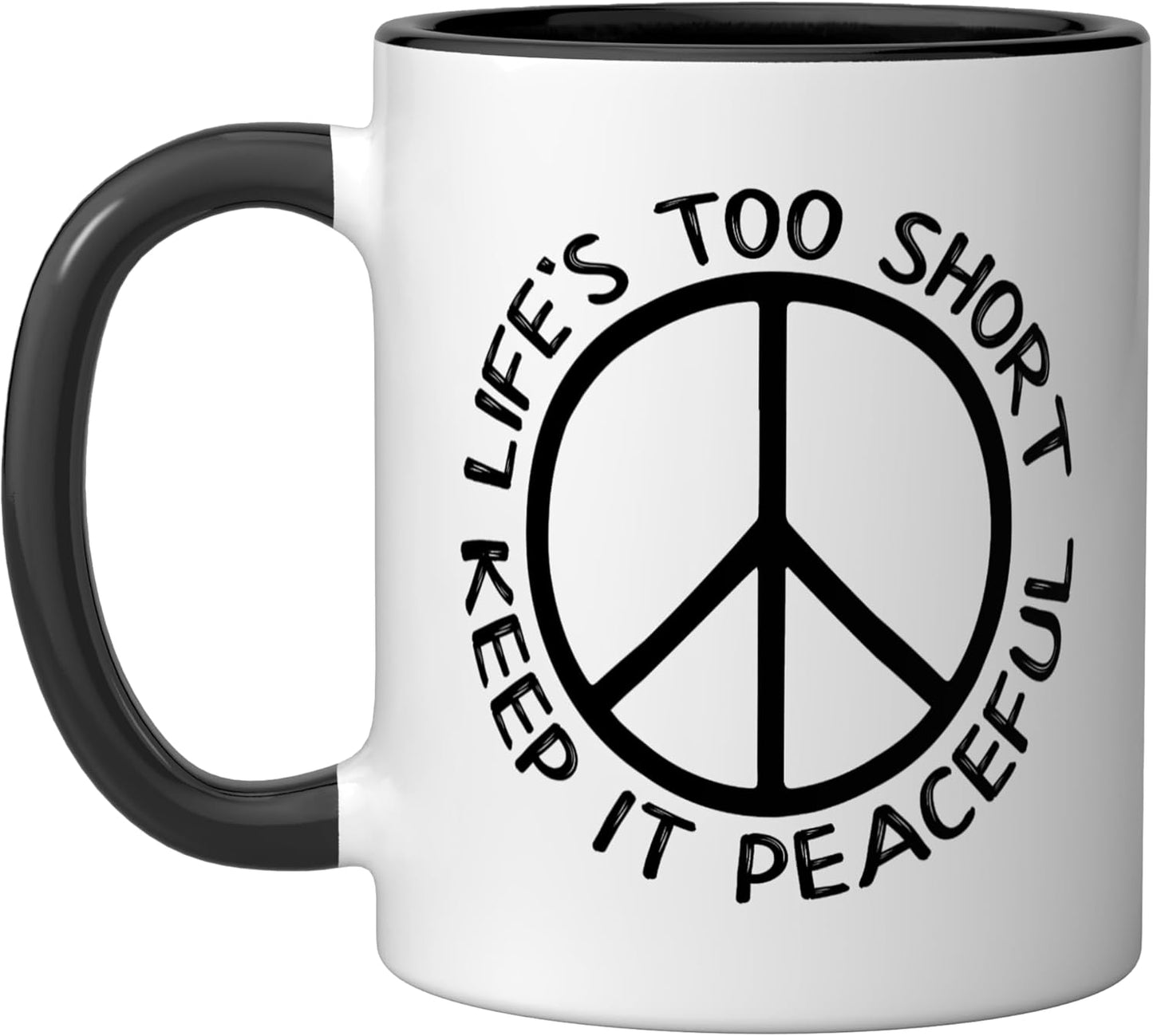 Taza Cerámica para Meditación Negro/Blanco