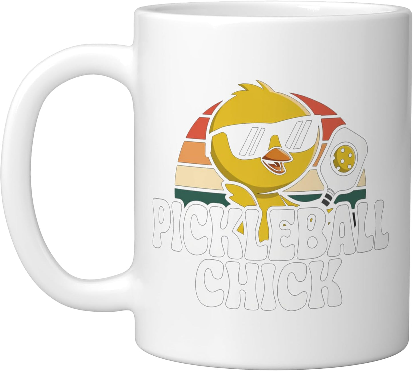 Taza Cerámica Pickleball para Mujer Deportiva Blanco