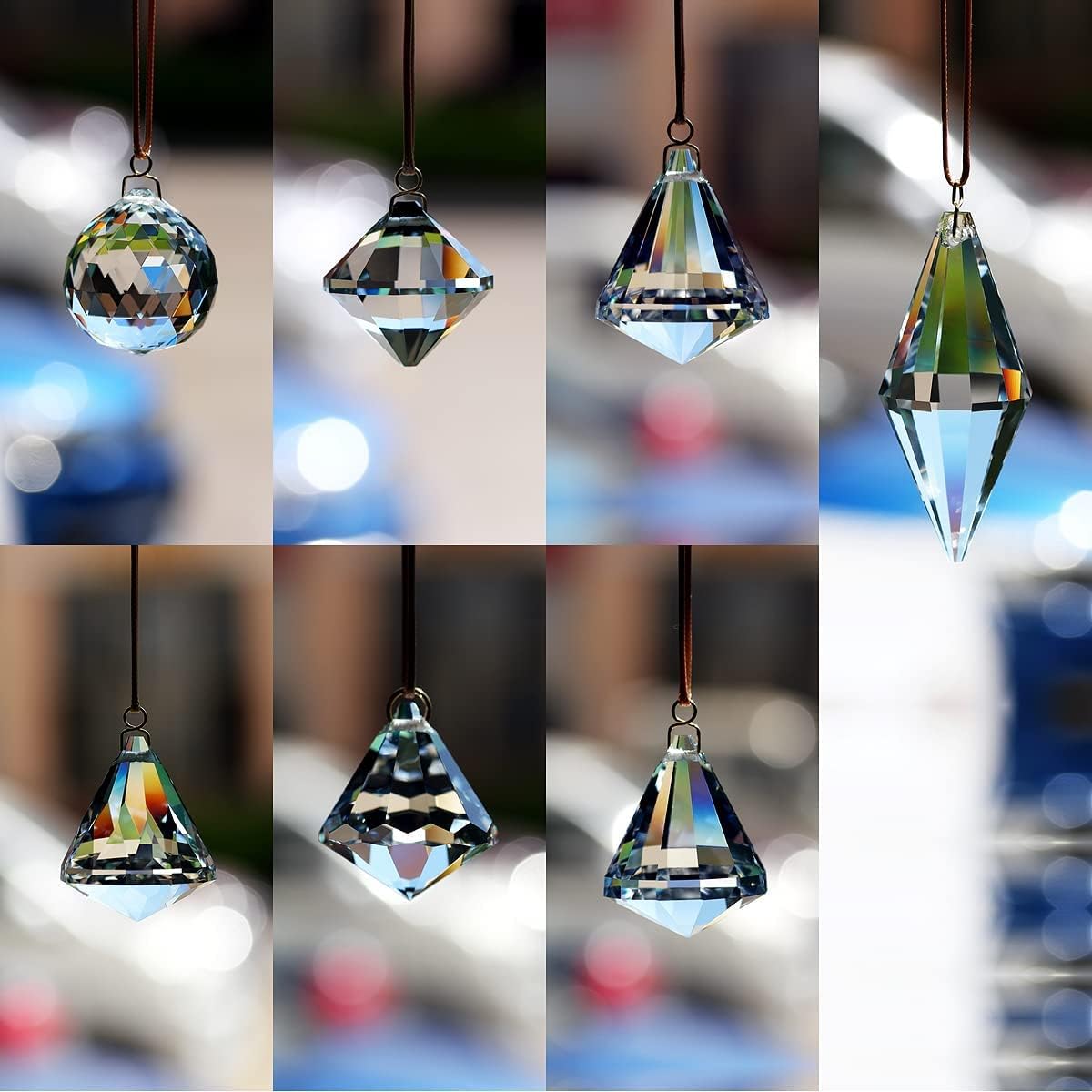 Set 7 Pzas Lámpara Araña Cristal Prisma para Ventana