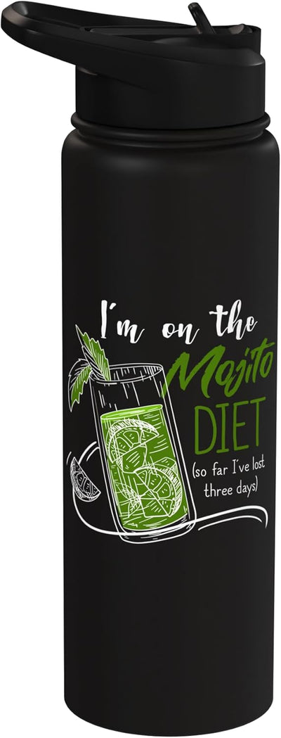 Botella de agua aislada de acero inoxidable para mojitos y cocteles