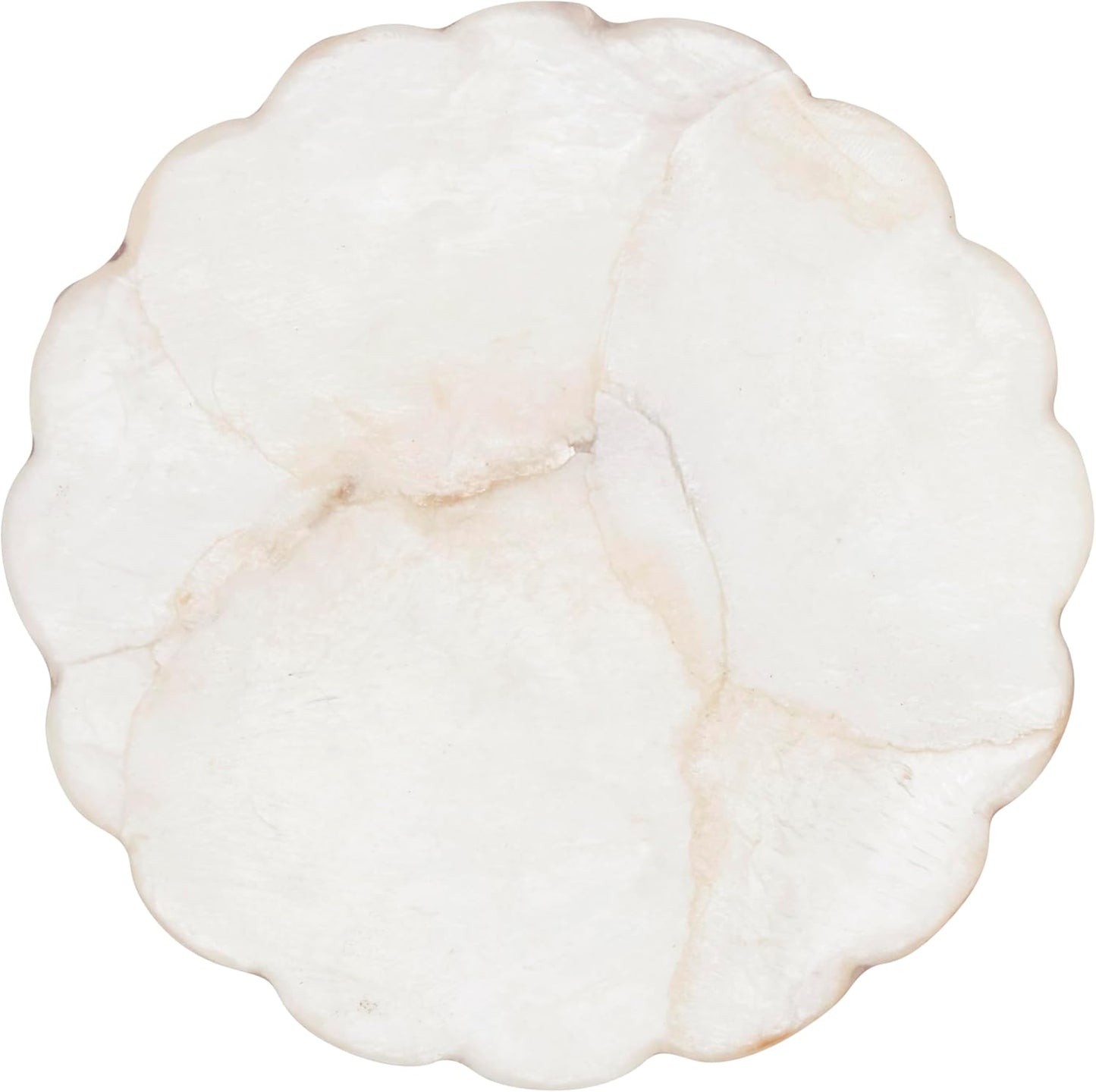Posavasos Capiz Shell set 4 iridiscente 4pulg