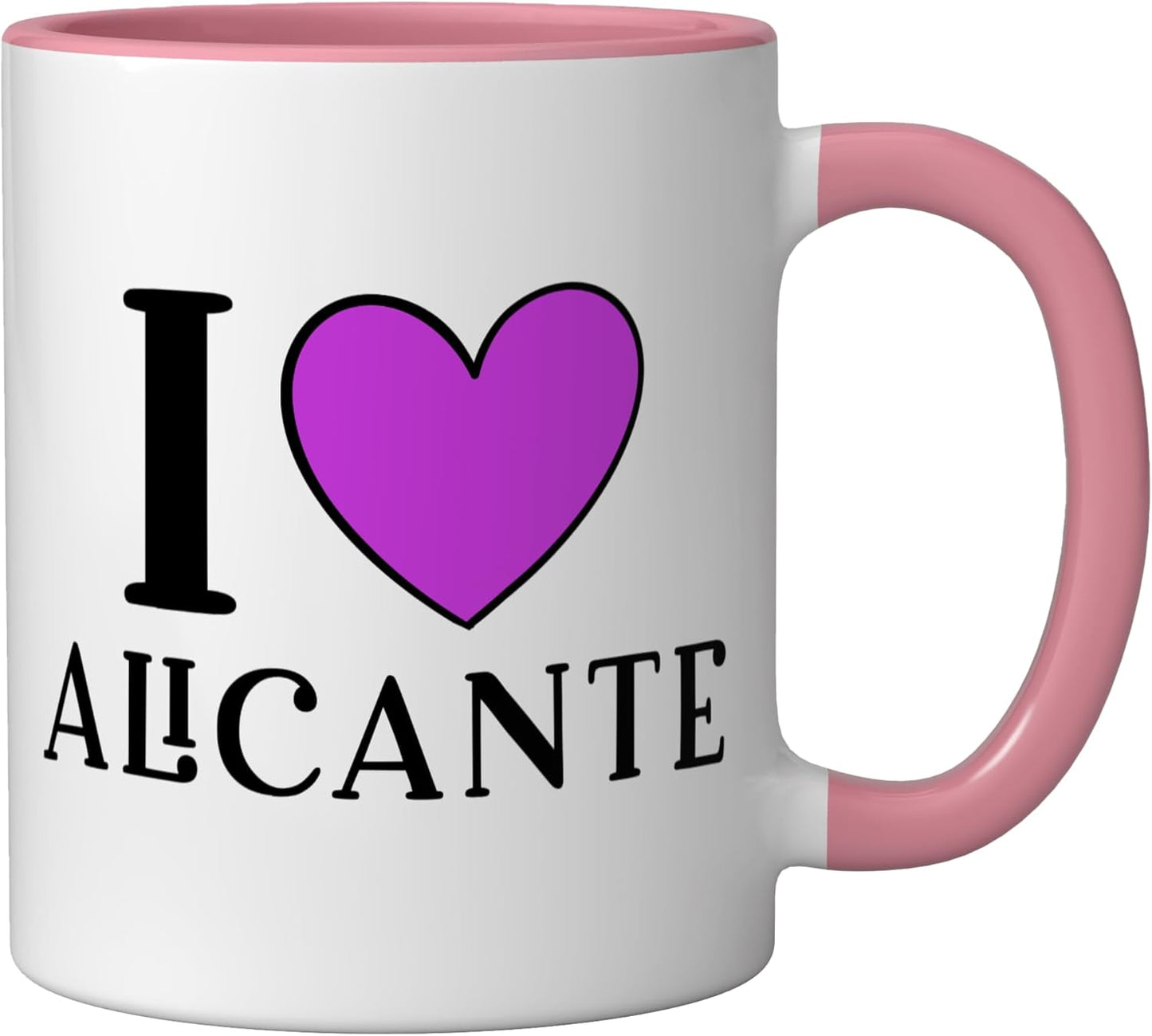 Taza Cerámica España Rosado/Blanco