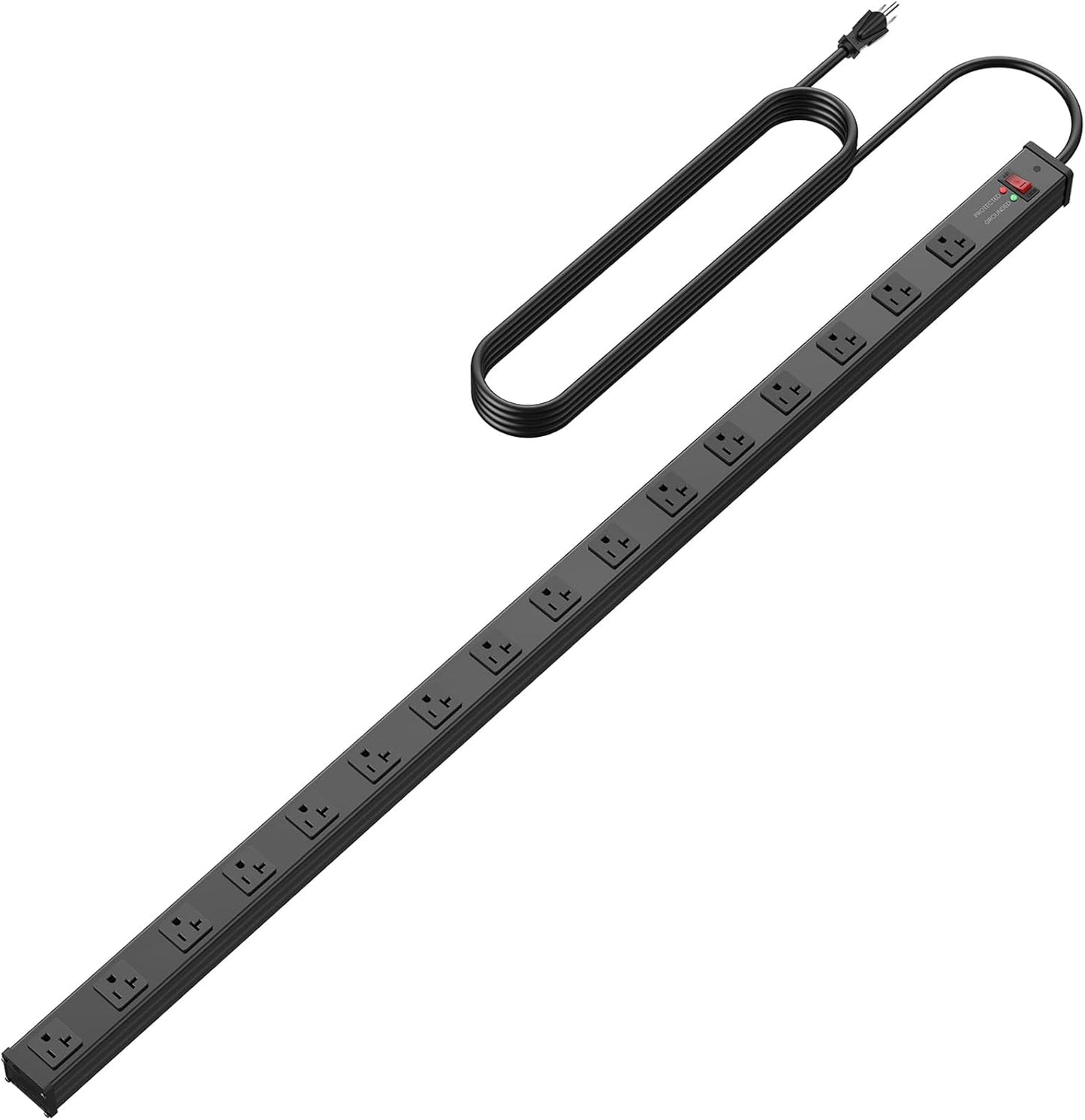 Regleta alimentación metal 16 tomas 4800J 125V
