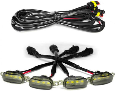 4 Luces LED Ámbar Resistentes Agua para Camión Ford Ram