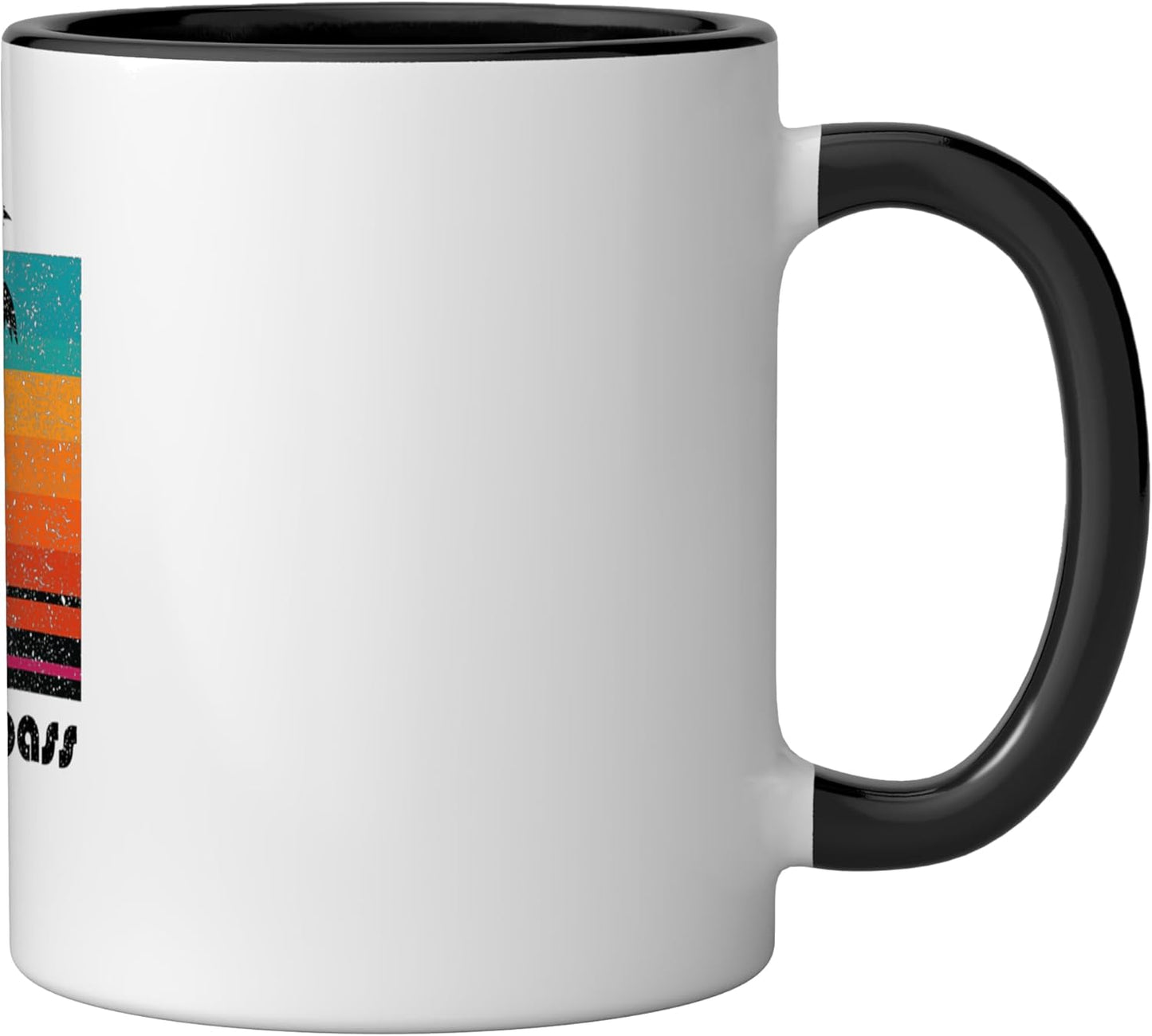 Taza cerámica vintage Johns Pass Florida retro en negro/blanco