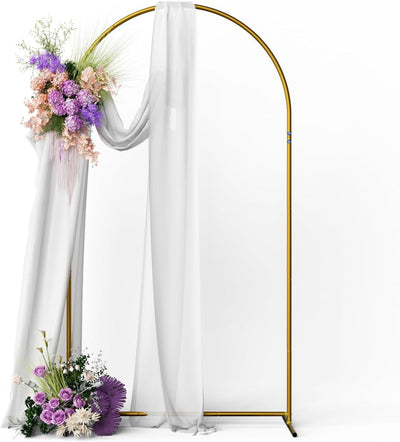 Soporte arco metal portátil para fiestas dorado 6pies
