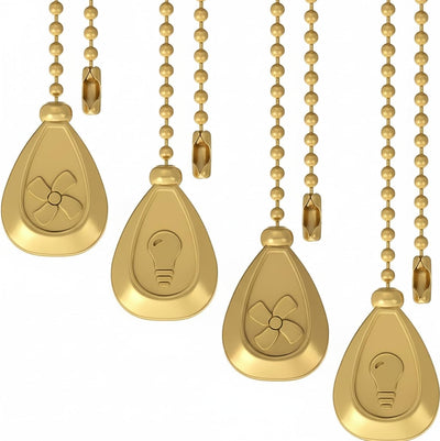 Extensor cadena techo 12pulg decorativo con bola de cuentas oro