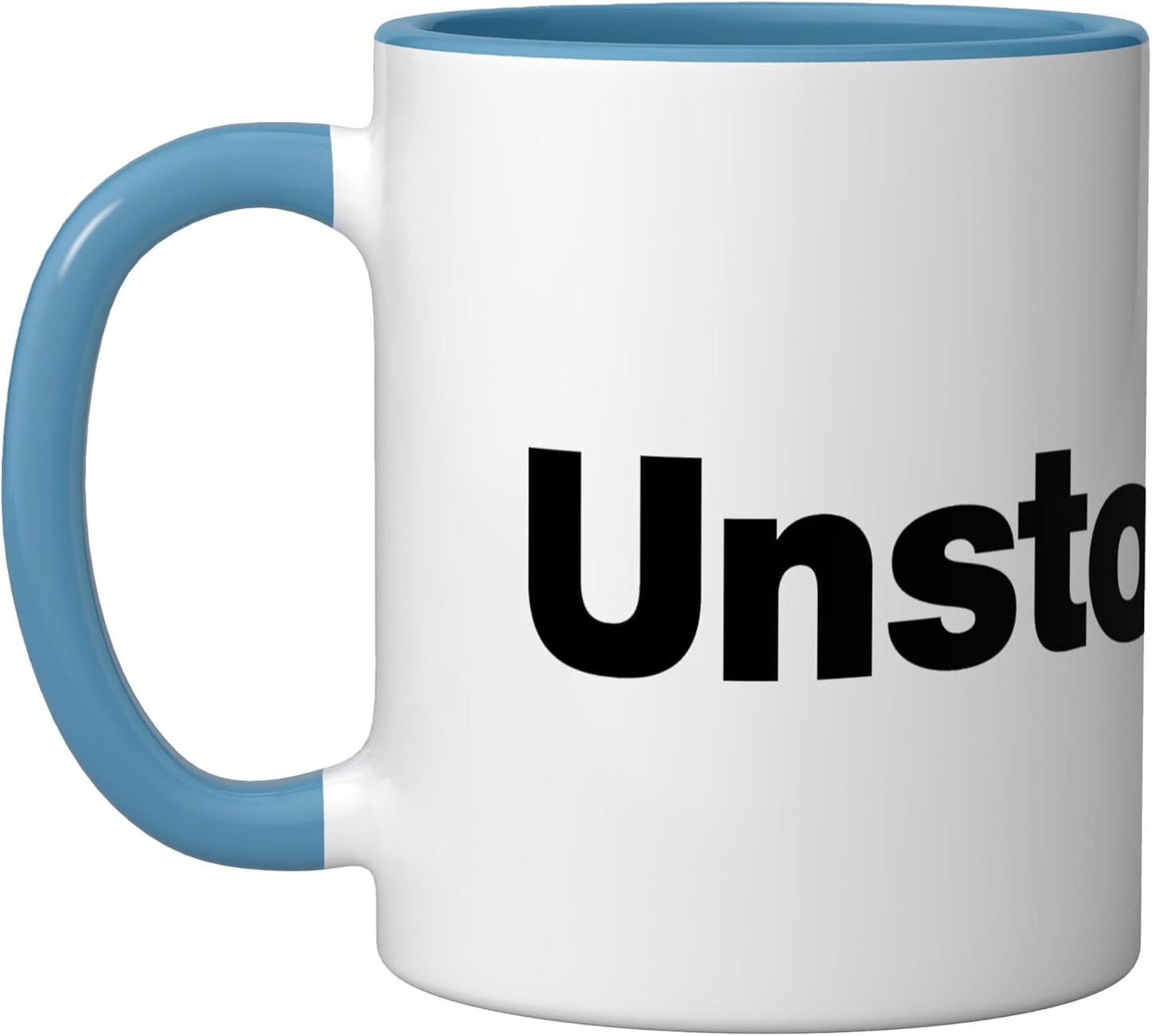 Taza Cerámica Diseño Unstoppable Azul/Blanco
