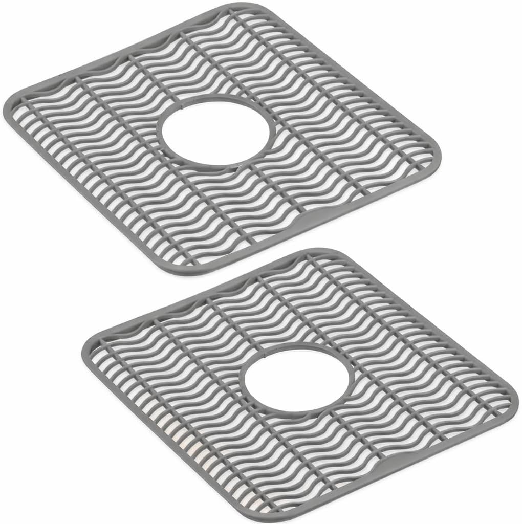 Pack 2 protectores fregadero plástico con drenaje 12x11