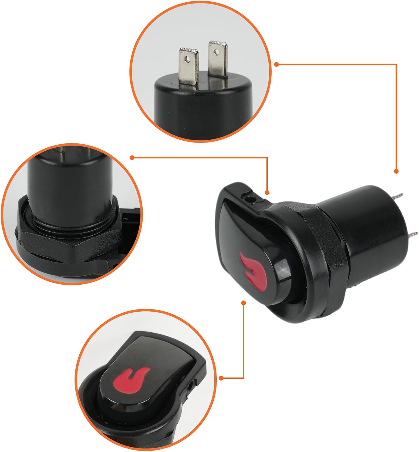Interruptor encendido repuesto para parrilla Char-Broil Surefire