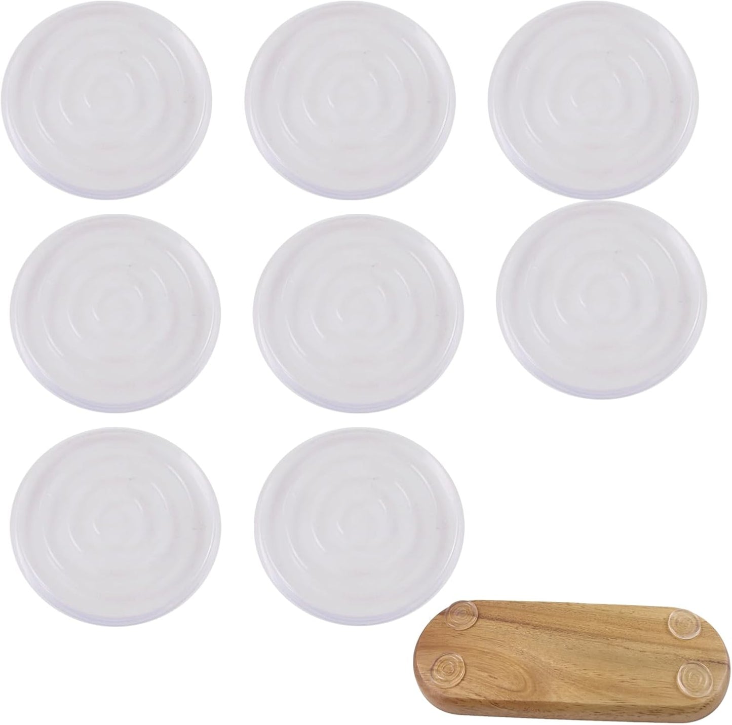 Set 8 Almohadillas Silicona Transparente Autoadhesivas Antiderrap