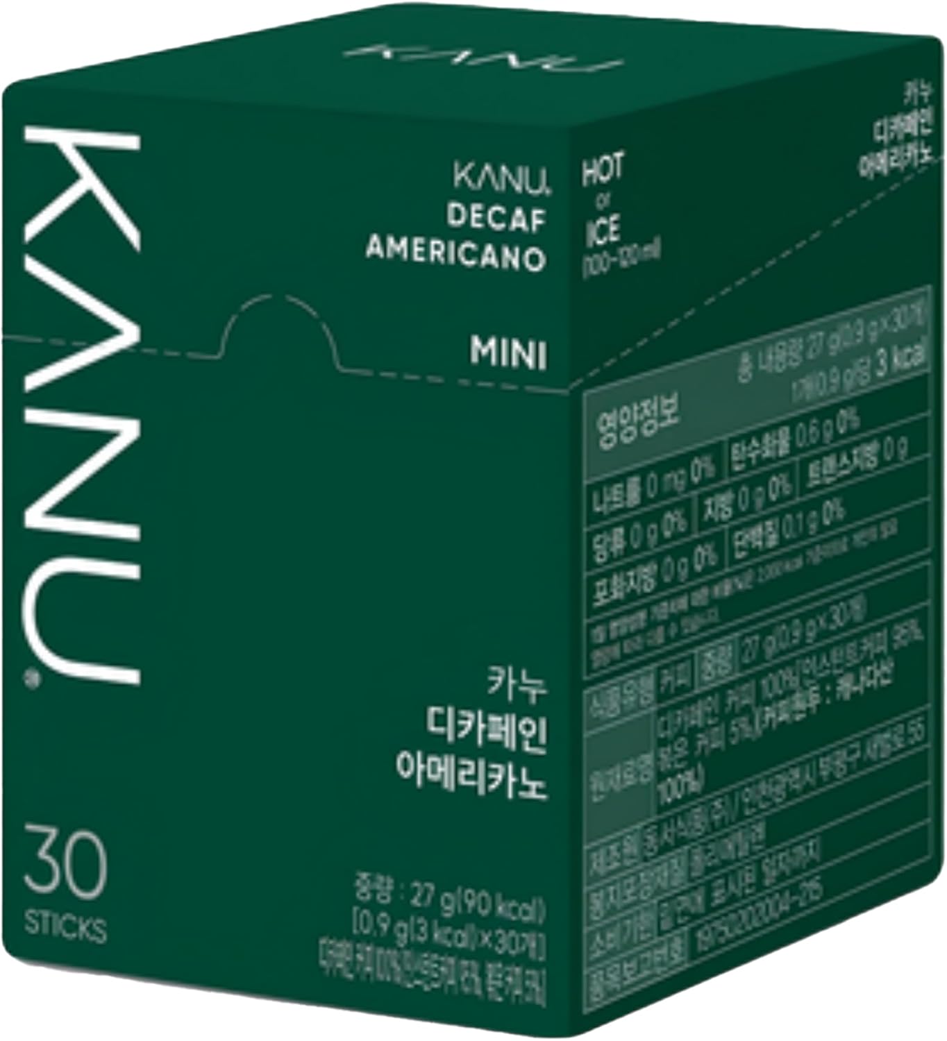 Café instantáneo descafeinado KANU Mini 0.03 oz x 30 barras